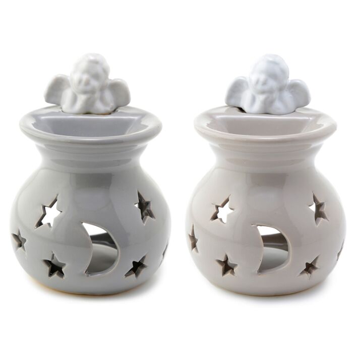 Brûleur à Huile et Fondant de Cire – Ange, Lune, Étoiles