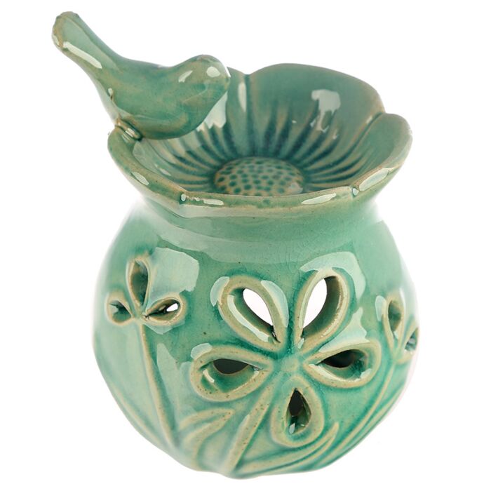 Brûleur à Huile et Fondant de Cire – Oiseau Bain Florale