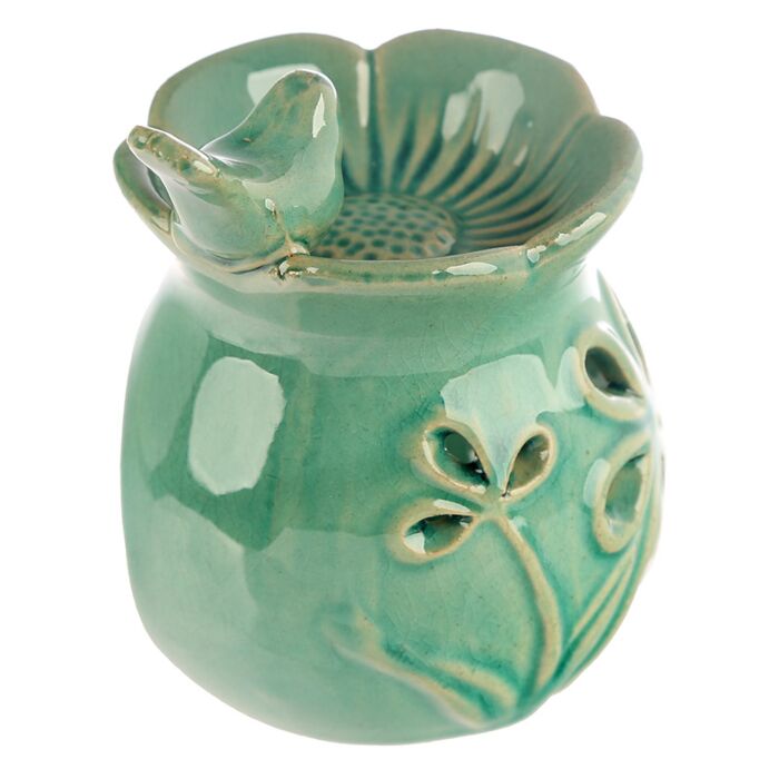 Brûleur à Huile et Fondant de Cire – Oiseau Bain Florale – Image 2