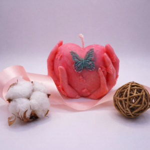 Bougie parfumée Coeur Mains Papillons